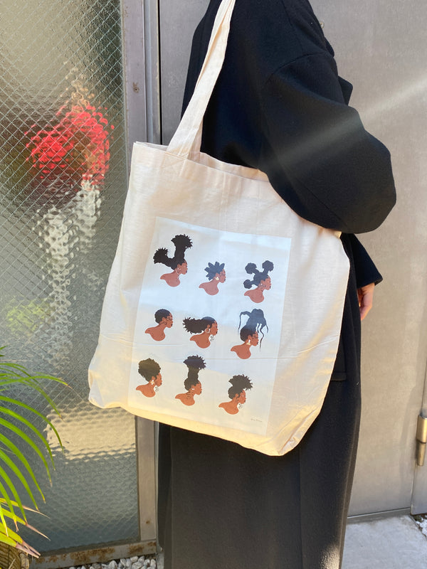 [Zambia] Illustration Tote (hairstyle)