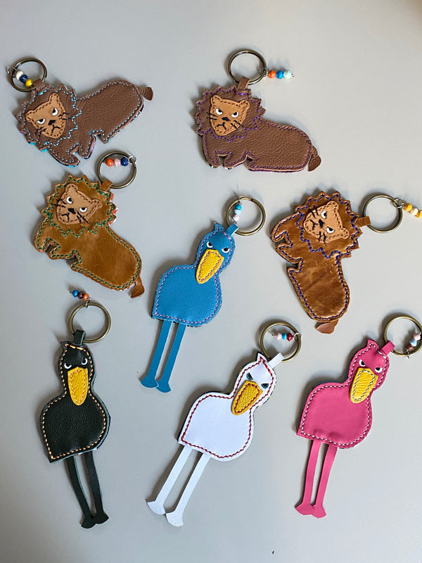 Lion key chain -black & brown-
