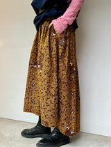 Abu Dhabi Gather Skirt -Brown Dragon-