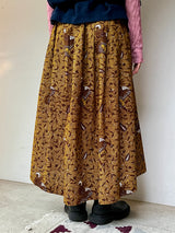 Abu Dhabi Gather Skirt -Brown Dragon-
