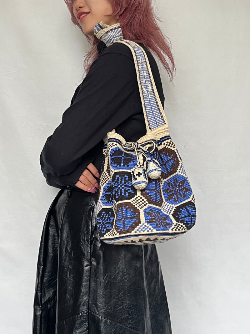 モチーラ・ウナエブラ・スパークルＬ - ブルー＆ホワイト -