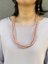Paper Beads Beatrice Necklace -Apple & Salmon Pink-
