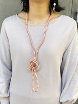 Paper Beads Beatrice Necklace -Mint Green & Salmon Pink-