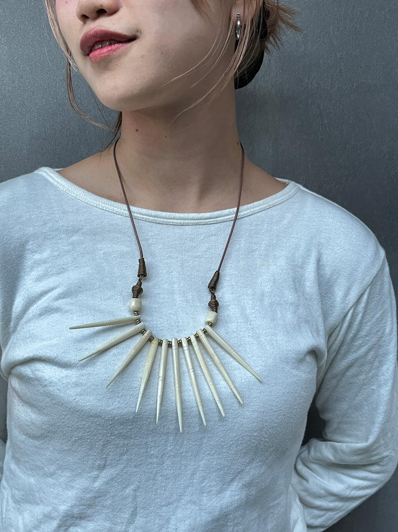 African Art Necklace L -Doki pottery-