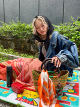 エレファントグラスバスケット S - イエロー&グリーン -