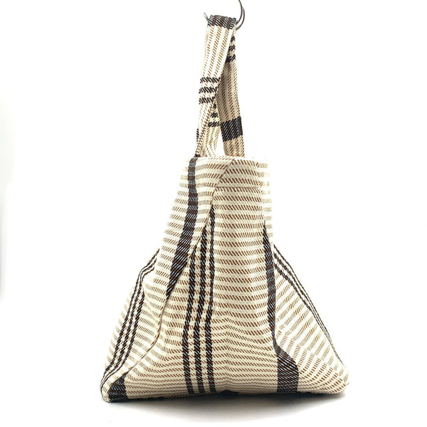 Kiko striped Bucket Tote - white