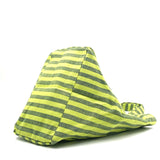 Kikoi Striped Bucket Tote - Green -