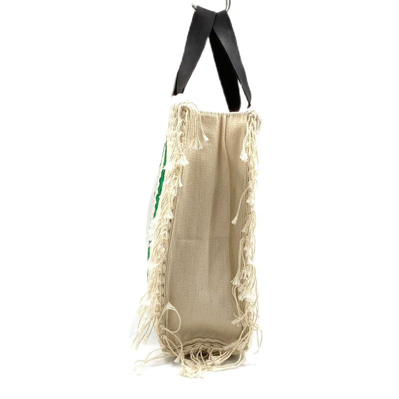 Crochette Stripe Bag - Green & White -