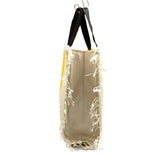 Crosshet Striped Bag-Yellow & White -