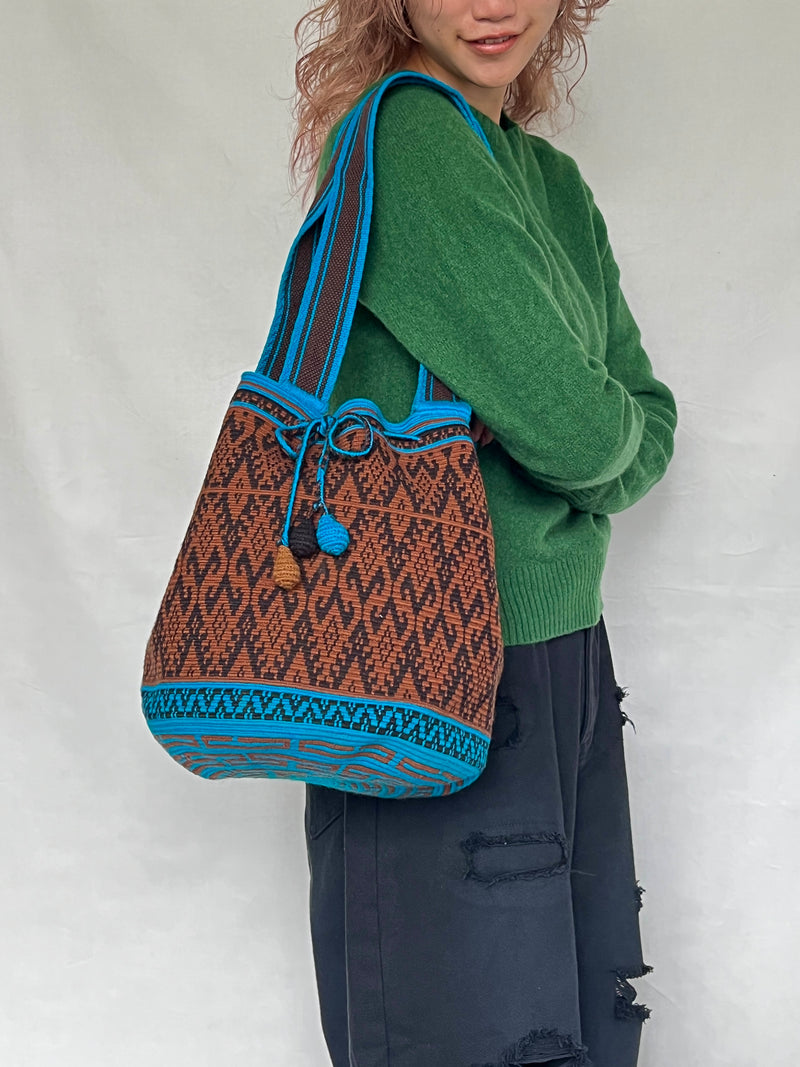 モチロン・ウナエブラ S - ライトブルー＆ブラウン -