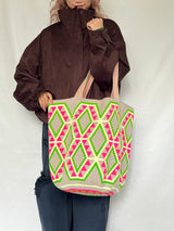 ススバッグ - ピンク＆グリーン -