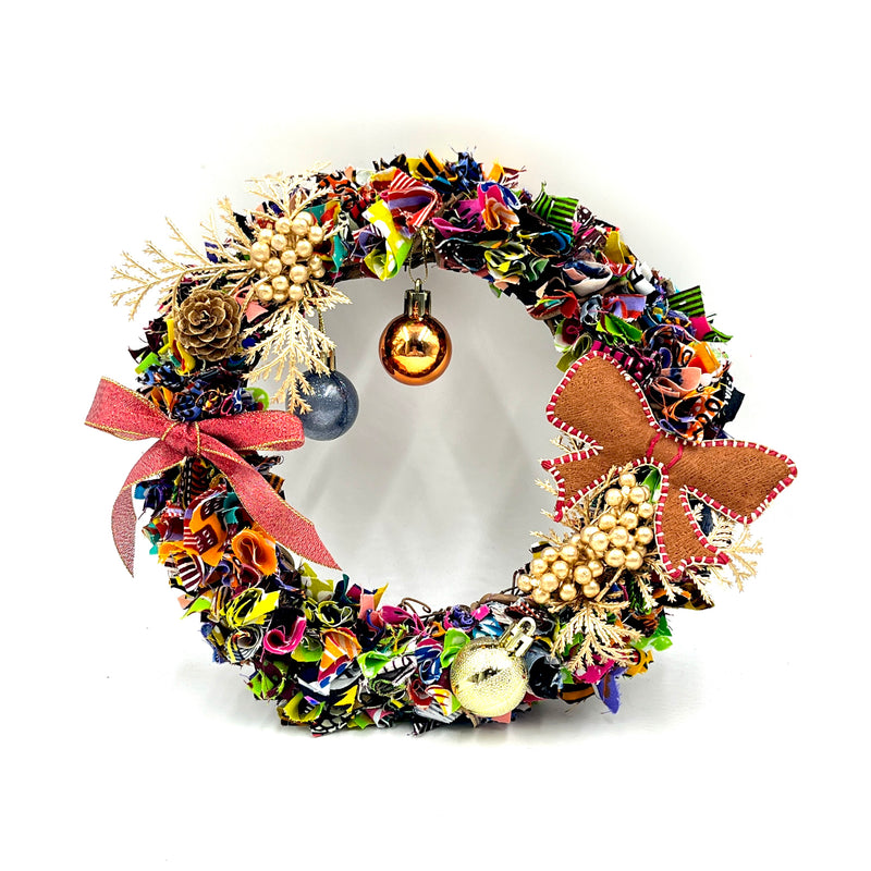 アフリカンプリント・クリスマスリース