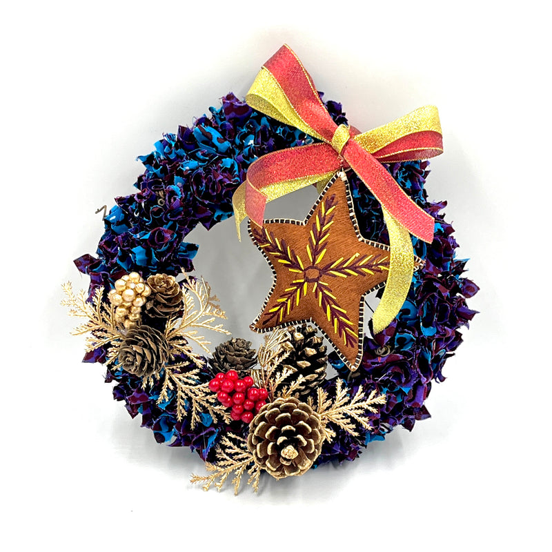 アフリカンプリント・クリスマスリース