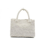 Paper Beads Colorful Bag -White-