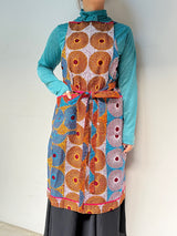 Apron -Eye Blue Orange White & White Blue Yellow-