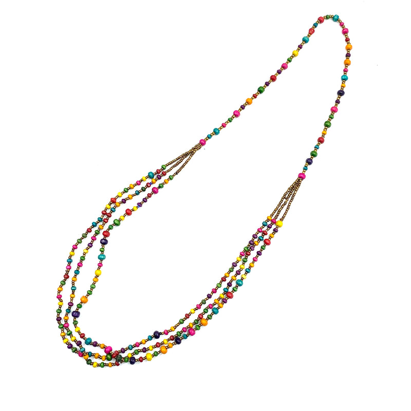 Paper-Beaded・ Christine Necklace -Colorful Candy-