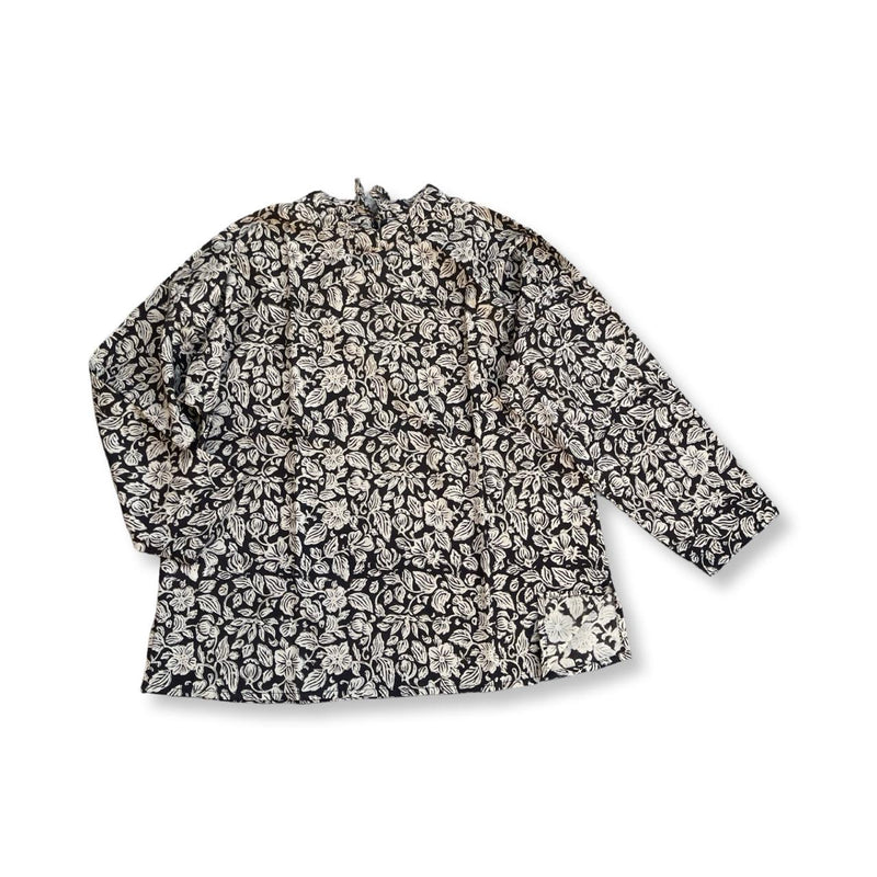 No.4【saruche】ハイネックバックリボントップス - ブラック -