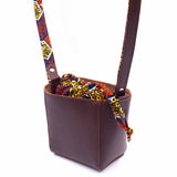 レザー・ミニ・ポシェット - ロック・ブラウン＆カーキ -