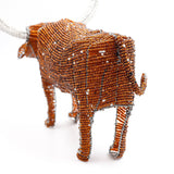 カラフル・ビーズ・カウ - ゴールドブラウン -