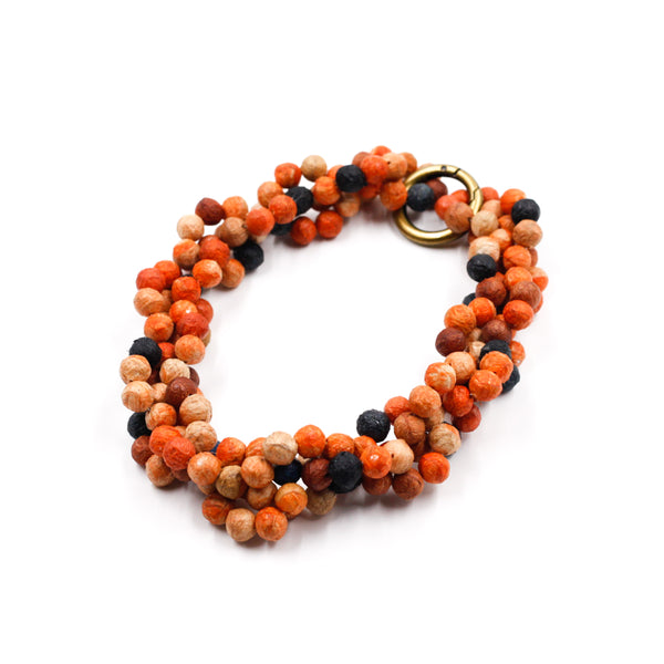 Barge Necklace -Orange Blue-