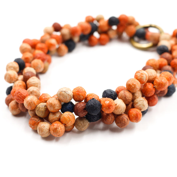 Barge Necklace -Orange Blue-