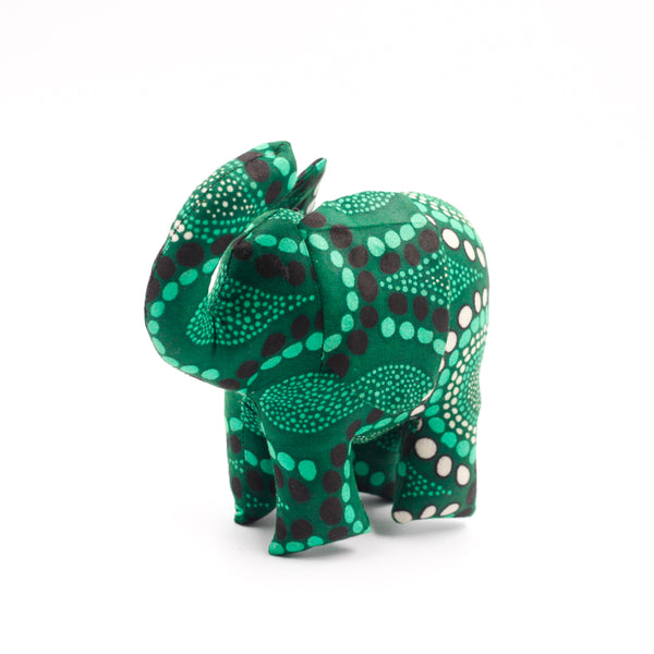Picha's Gentle Elephant -Stained Glass Green-