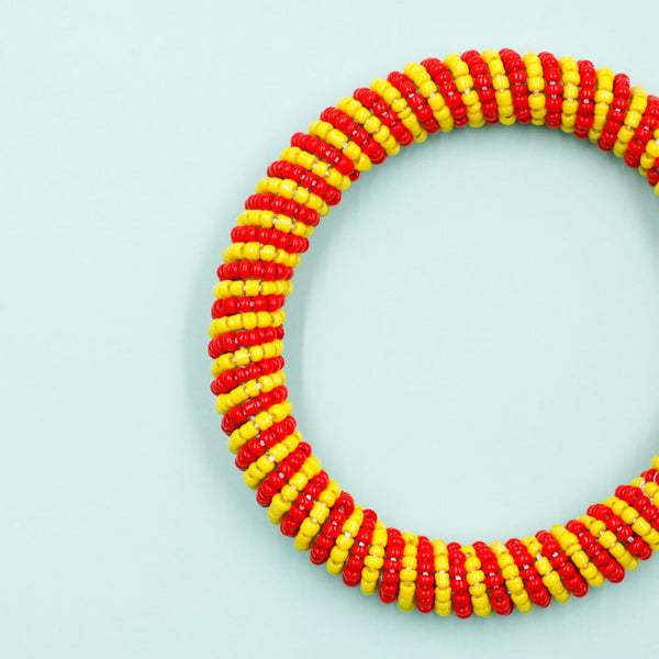 Masai Beads Red -Yellow & Red-