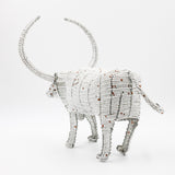 Colorful Beads Cow -White-