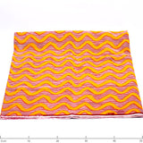 African print fabric -Wave Brown & Yellow--