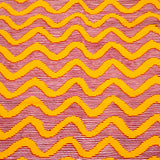 African print fabric -Wave Brown & Yellow--