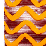 African print fabric -Wave Brown & Yellow--