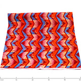 African print fabric -Come Age Blue & Orange-