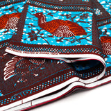 African print fabric -Horohoro Bird / Navy & Sky Blue-
