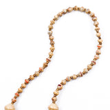 Paper Beads Ball Necklace -Natural-