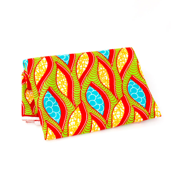 African print fabric -From grapes / light blue-