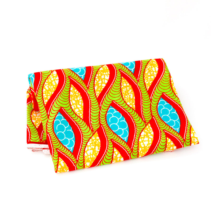 African print fabric -From grapes / light blue-