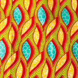African print fabric -From grapes / light blue-