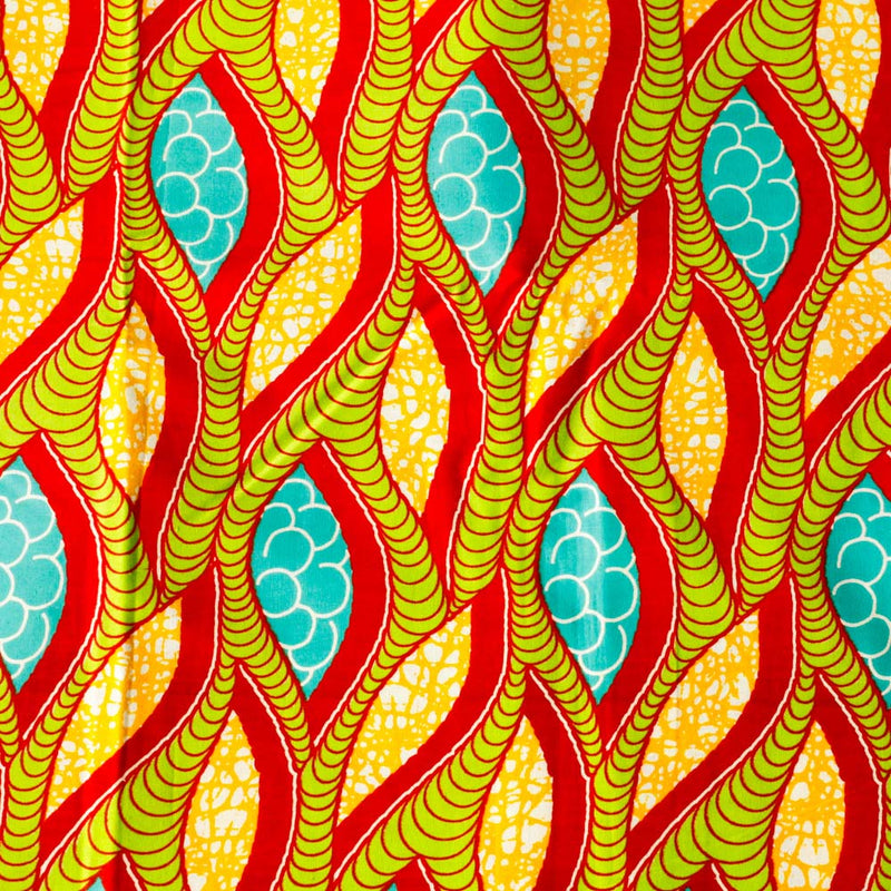 African print fabric -From grapes / light blue-