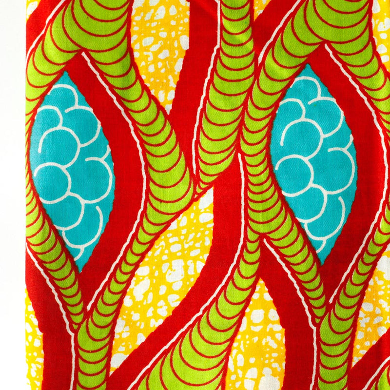 African print fabric -From grapes / light blue-