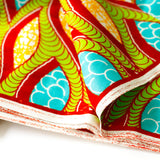 African print fabric -From grapes / light blue-