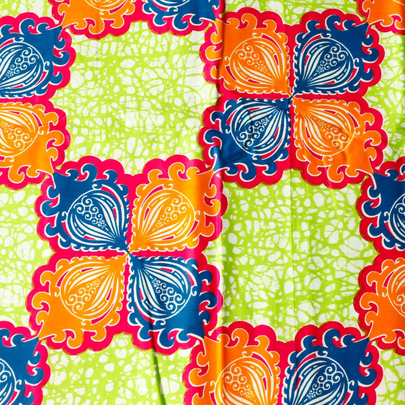 African print fabric -Coupled mirrors-