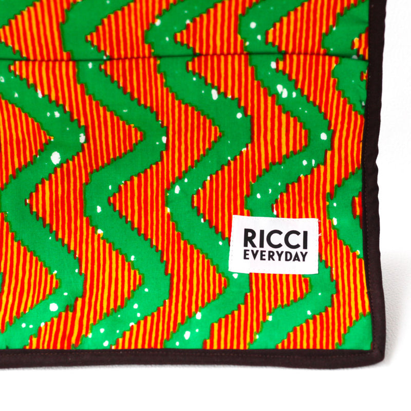 Wall Pocket -Wave Green & Orange-