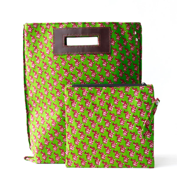 Akello Bag 4WAY 38  -Horohoro Red & Green-