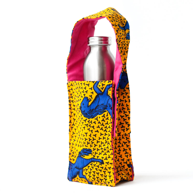 My Bottle Case -Horse Horse Blue & Yellow-
