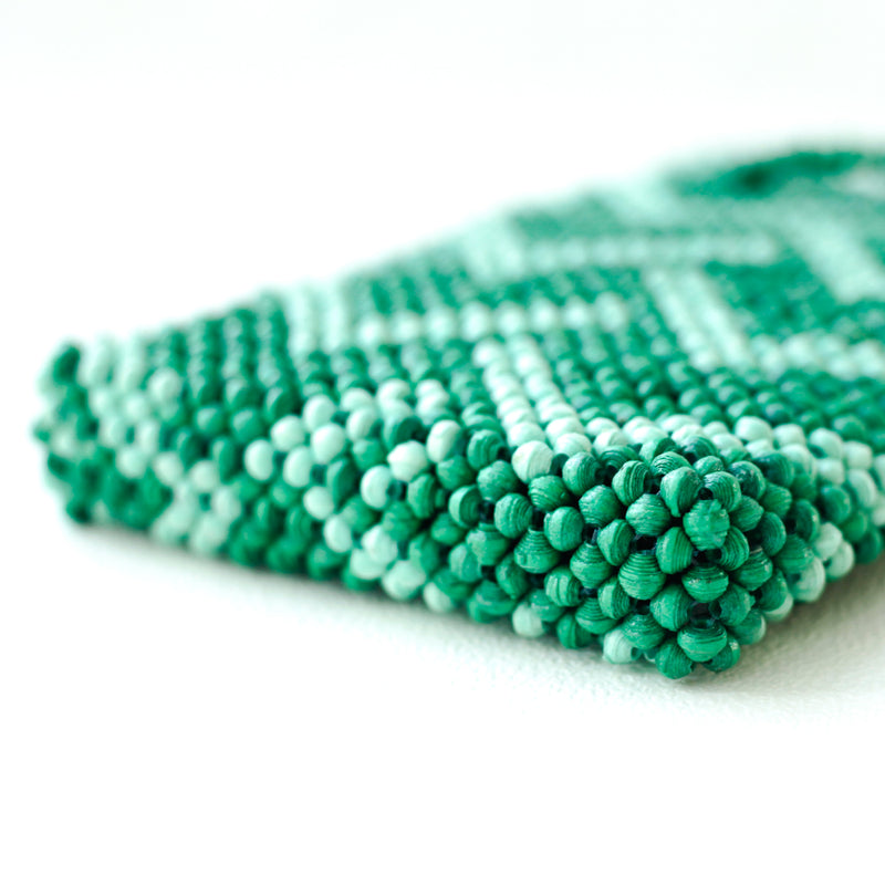 Paper Beads Smartphone Shoulder -Jagged Green & Peppermint-