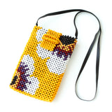 Paper Beads Smartphone Shoulder -Flower / Yellow--