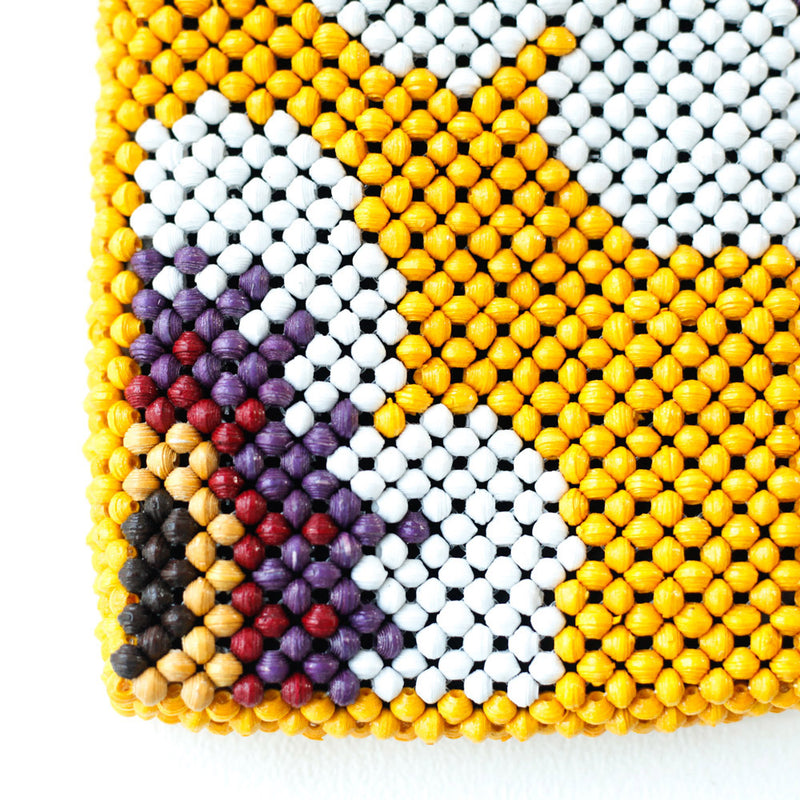 Paper Beads Smartphone Shoulder -Flower / Yellow--