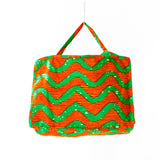 Storage pouch 3 -piece set -Wave Lime Green & Orange-