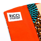 Book cover -Big Eye Turquoise Orange & Brown-