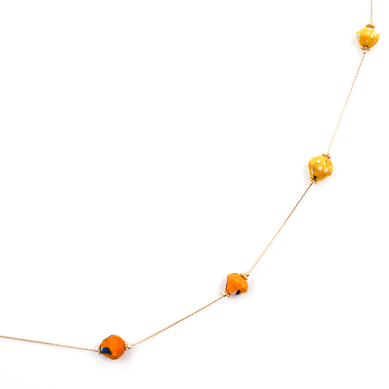 Star necklace -yellow & orange-